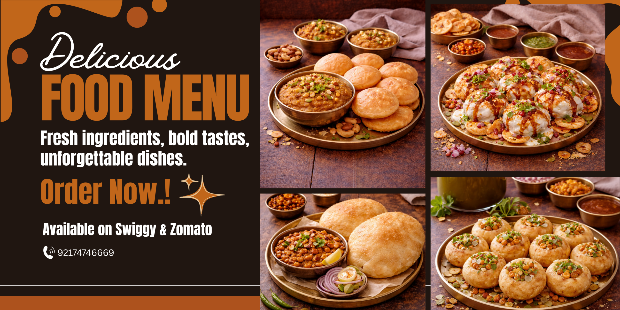 Home Brown And White Modern Food Banner Lanscape 1 Scaled